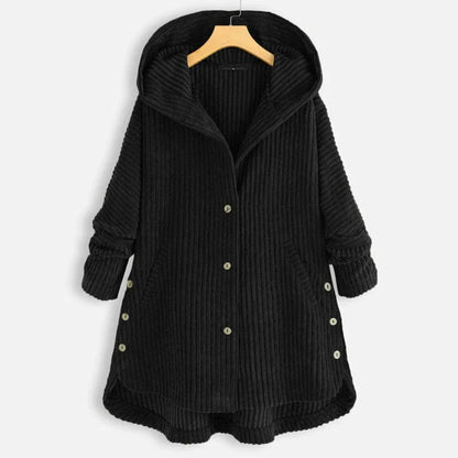 Mila Corduroy Hooded Oversized Coat