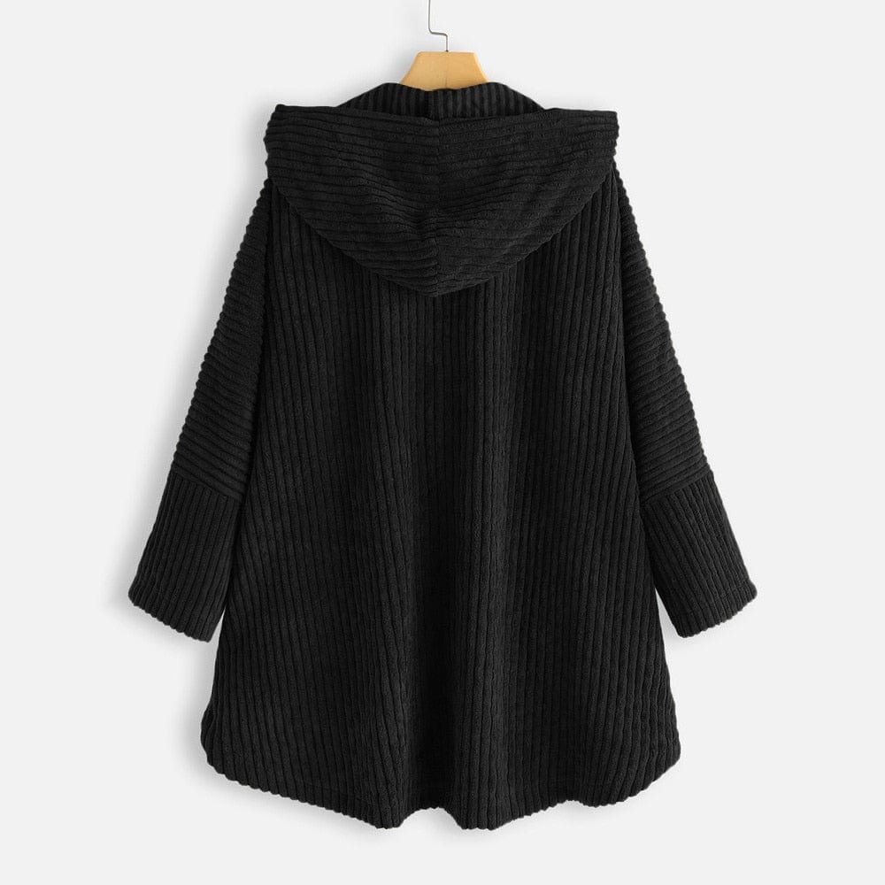 Mila Corduroy Hooded Oversized Coat