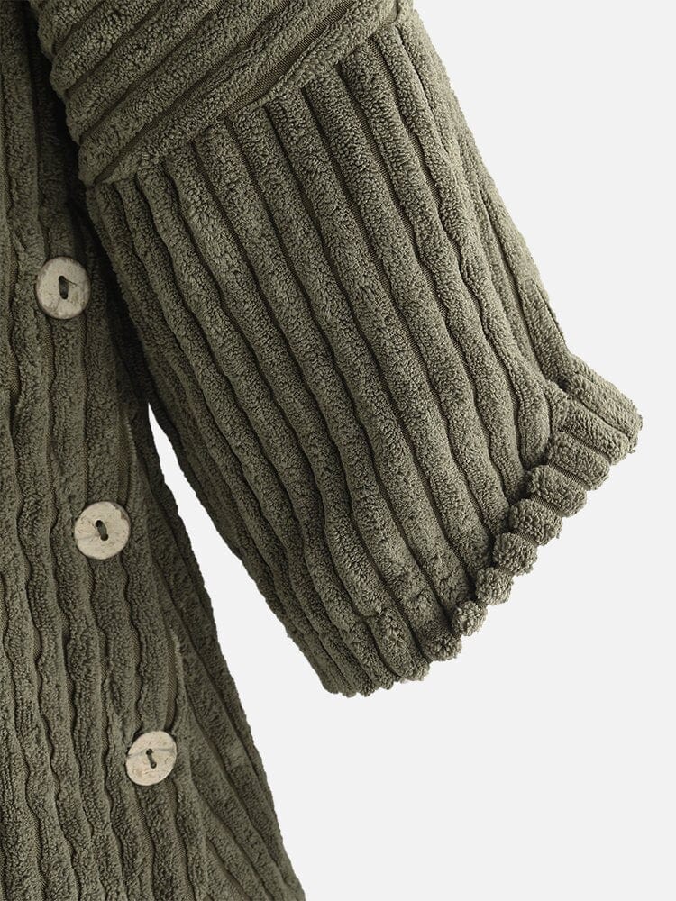 Mila Corduroy Hooded Oversized Coat