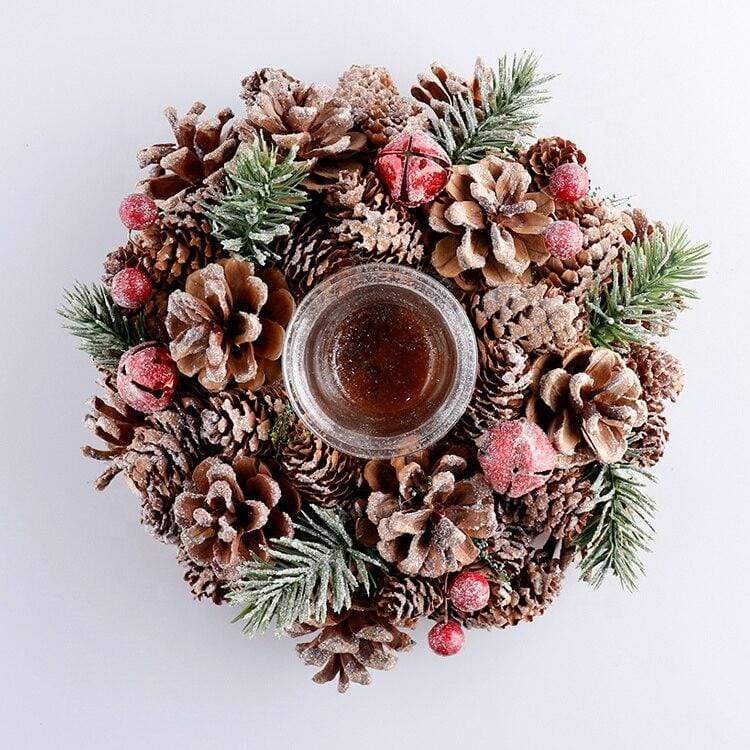 Mini Pine Cones Christmas Candle Holders