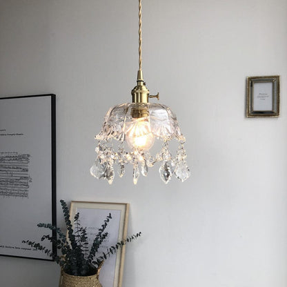 Minimalist Retro Crystal Glass Pendant Lamp