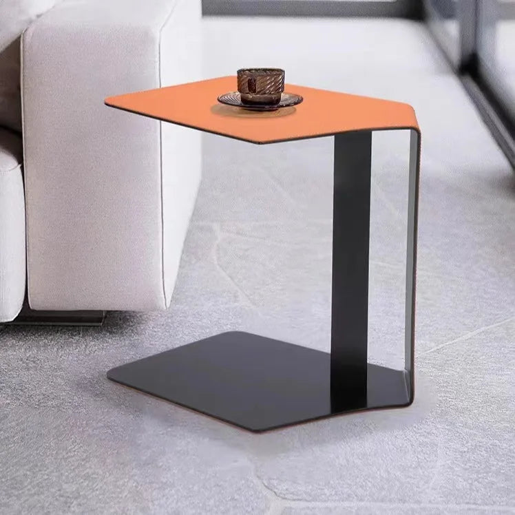 Minimalist Leather Side Table Coffee Table