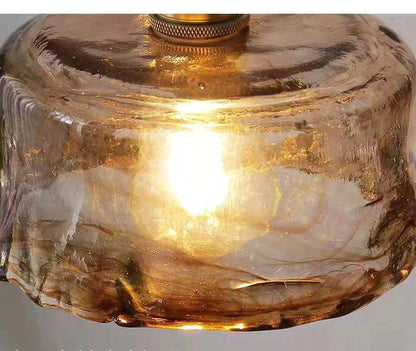 Modern Brass Glass Pendant Light