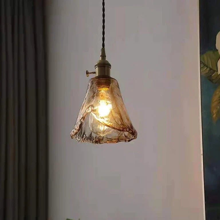 Modern Brass Glass Pendant Light