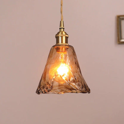 Modern Brass Glass Pendant Light