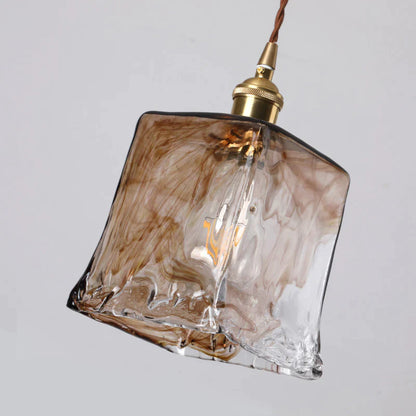 Modern Brass Glass Pendant Light