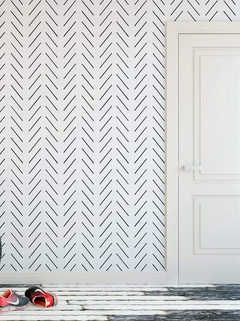 Modern Delicate Herringbone Wallpaper Wallpapers