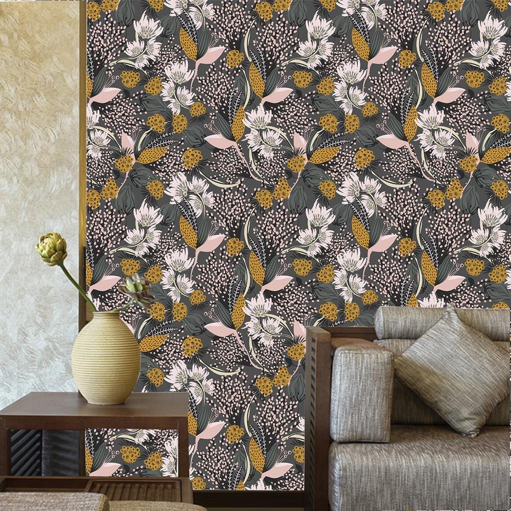 Modern Floral Peel And Stick Wallpaper