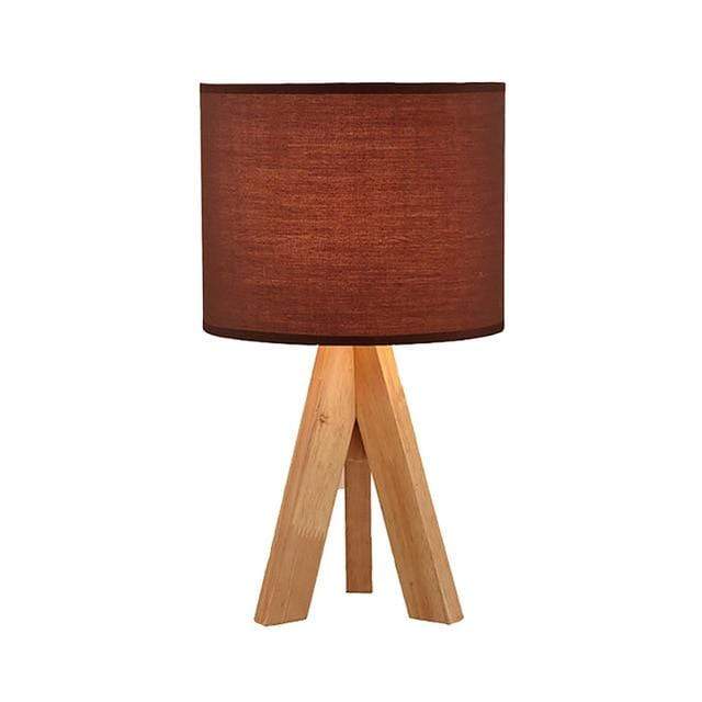 Modern Wood Bedside Lamp