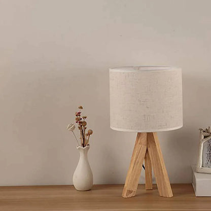 Modern Wood Bedside Lamp