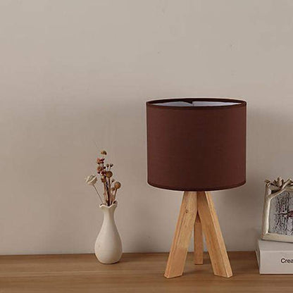 Modern Wood Bedside Lamp