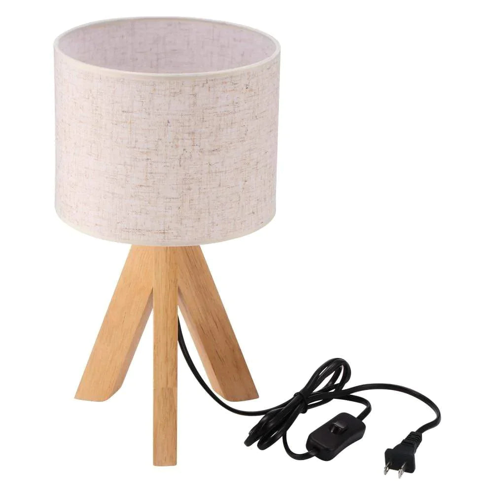 Modern Wood Bedside Lamp