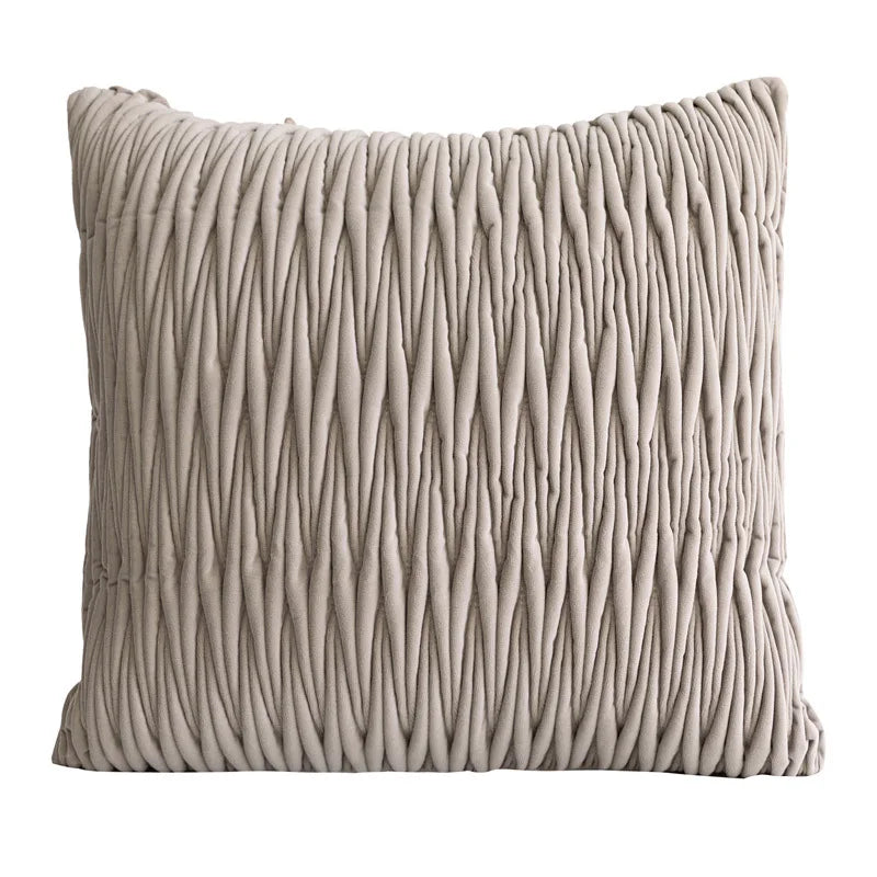 Three-dimensional Pleated Cotton and Linen Texture Sofa Pillowcase