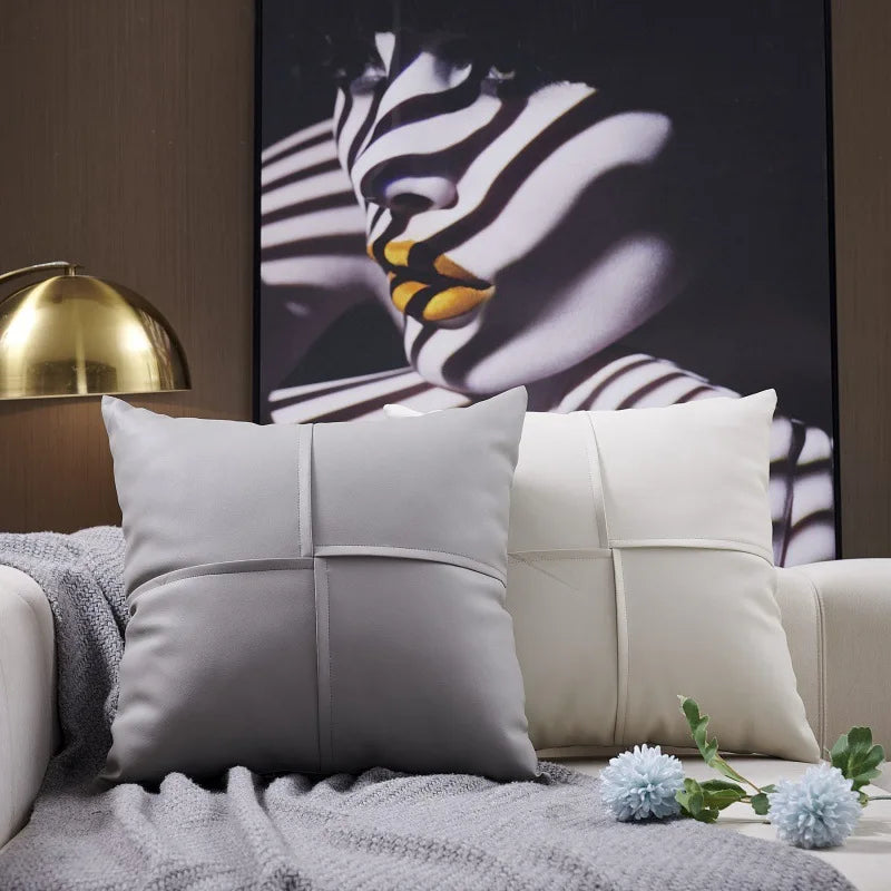 Light Luxury Leather Cushion Pillowcase