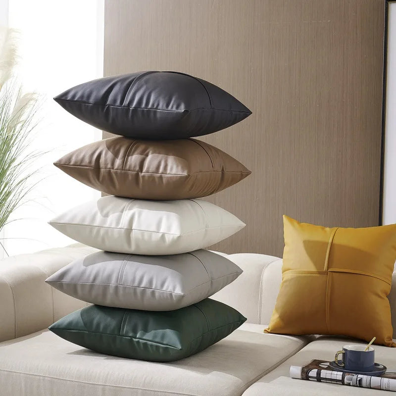 Light Luxury Leather Cushion Pillowcase