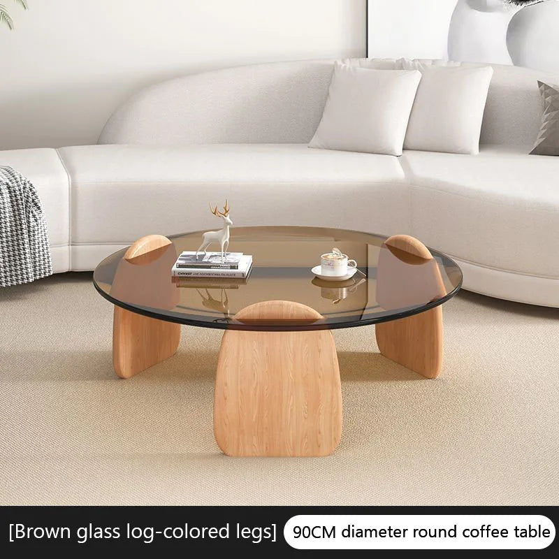 Simplistic Glass Coffee Table Set