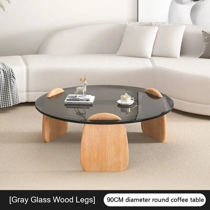 Simplistic Glass Coffee Table Set