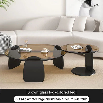 Schlichtes Couchtisch-Set aus Glas