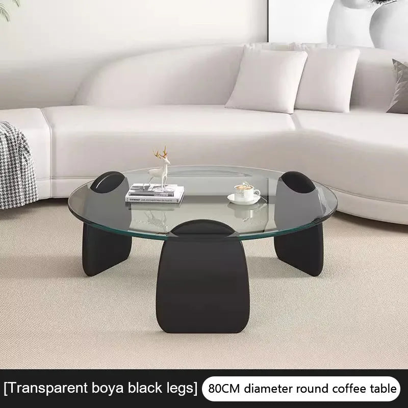 Simplistic Glass Coffee Table Set