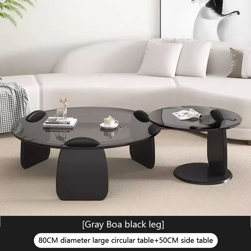 Simplistic Glass Coffee Table Set