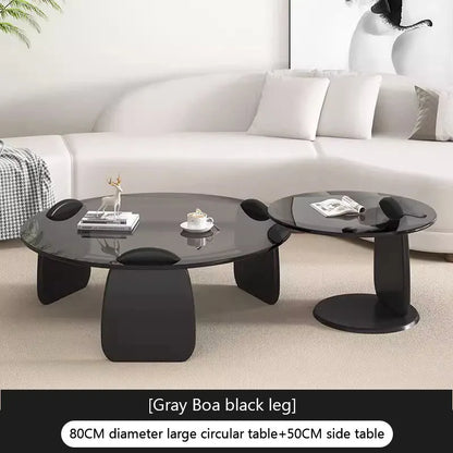 Simplistic Glass Coffee Table Set