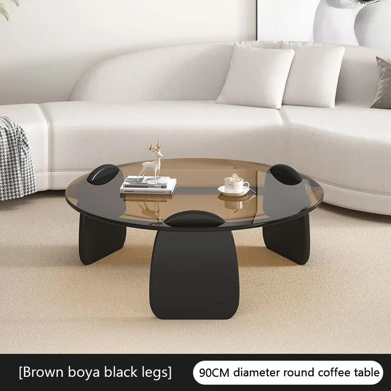 Simplistic Glass Coffee Table Set