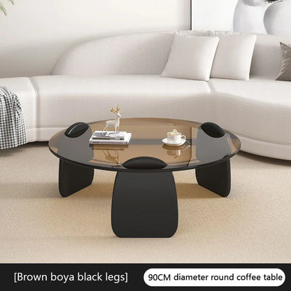 Simplistic Glass Coffee Table Set