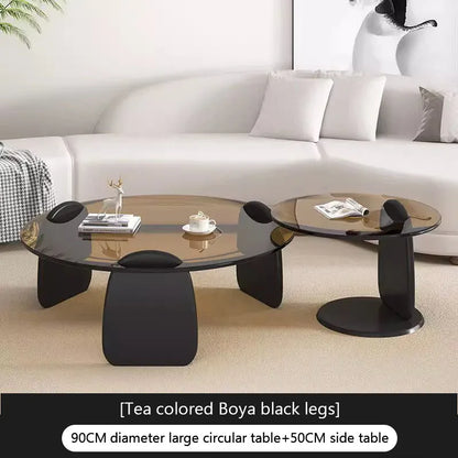 Simplistic Glass Coffee Table Set