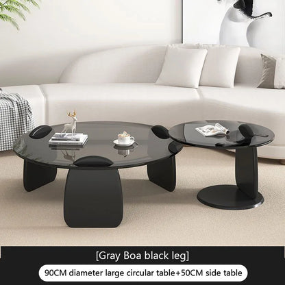 Simplistic Glass Coffee Table Set