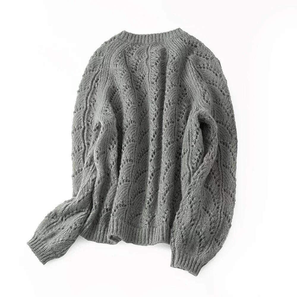 Mohair Knitted Cardigan Sweater Sweater