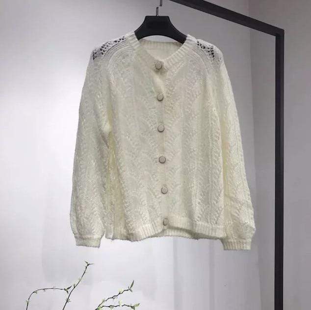 Mohair Knitted Cardigan Sweater Sweater