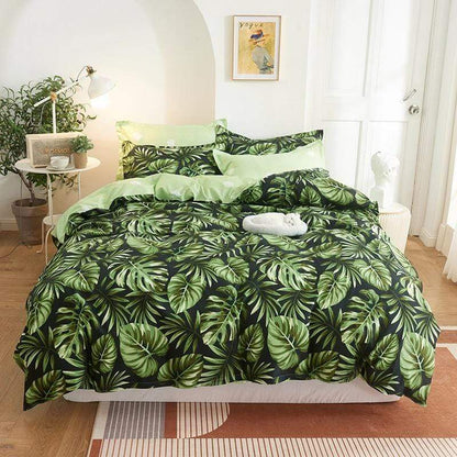 Monstera Leaf Duvet Cover Set Duvet Covers & Sets