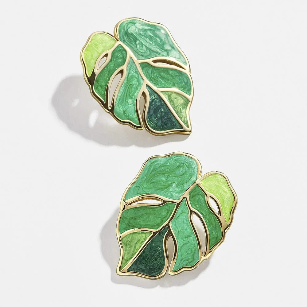 Monstera Leaf Earrings