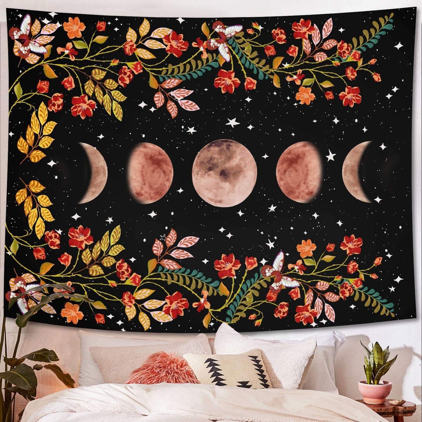 Moon Floral Tapestry