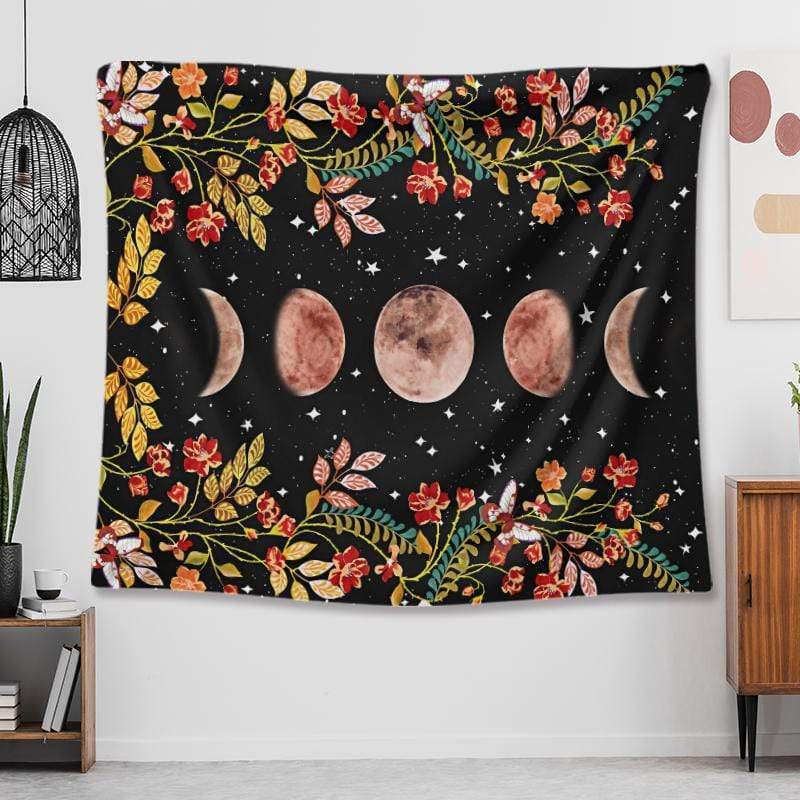 Moon Floral Tapestry