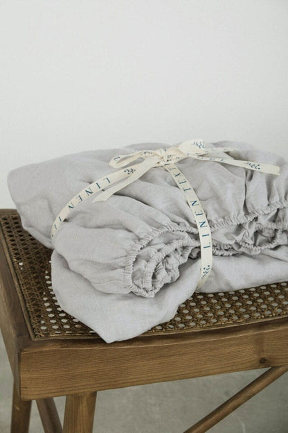 Moon Gray Linen Bedding Set