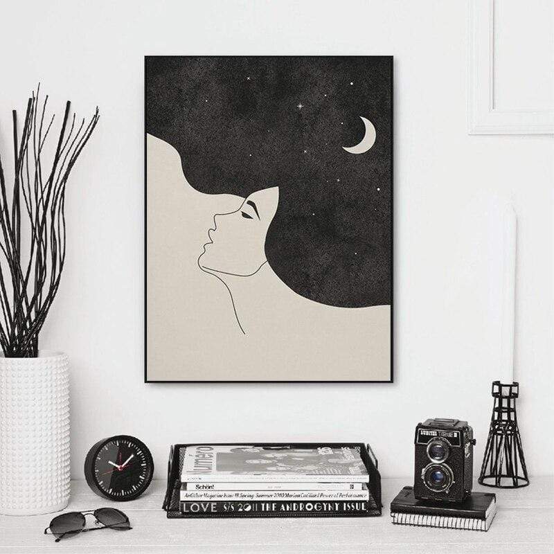 Moon On My Mind Canvas Wall Art