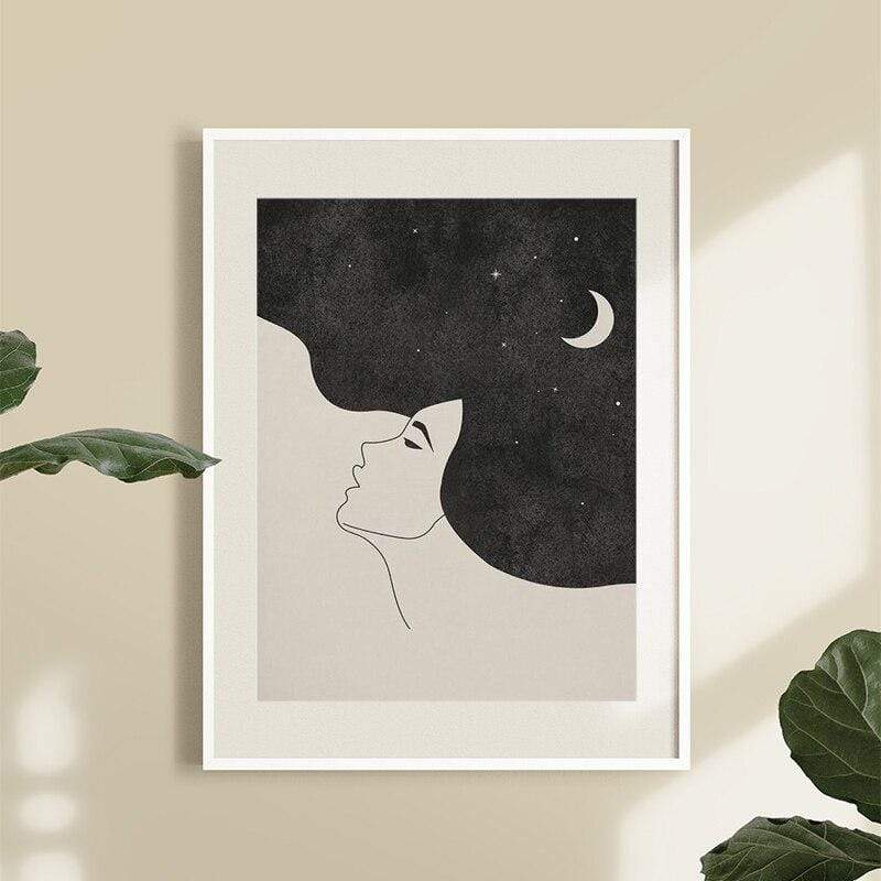 Moon On My Mind Canvas Wall Art