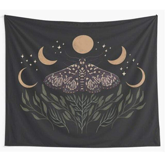 Moon Phase Moth Tapestry