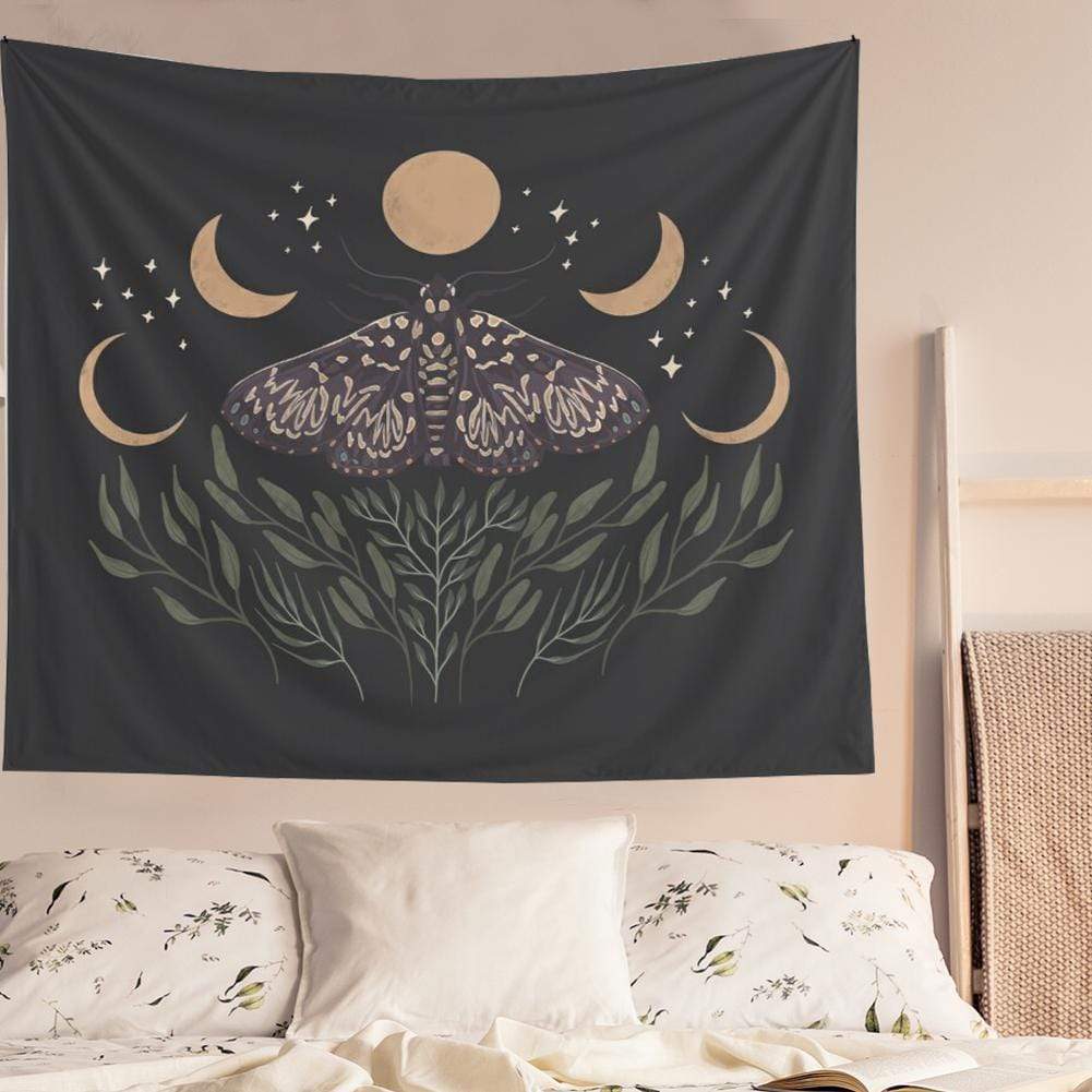 Moon Phase Moth Tapestry