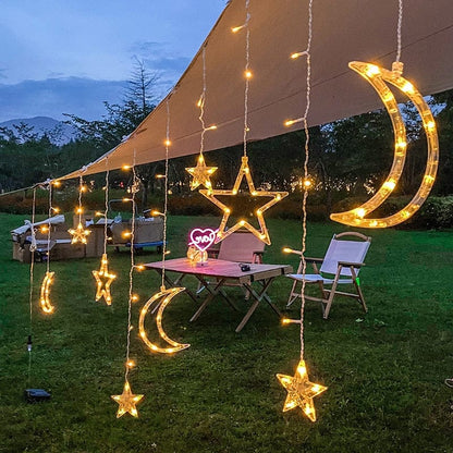 Moon & Star LED Curtain Lights