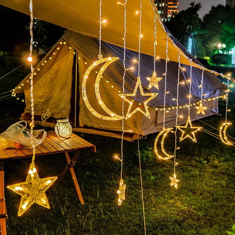 Moon & Star LED Curtain Lights