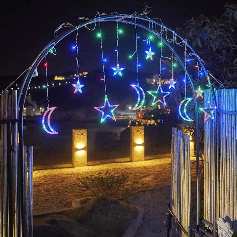 Moon & Star LED Curtain Lights