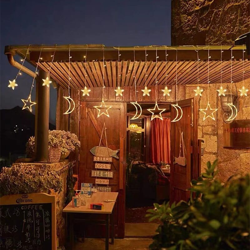 Moon & Star LED Curtain Lights