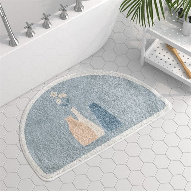 Morandi Semicircle Bath Mat