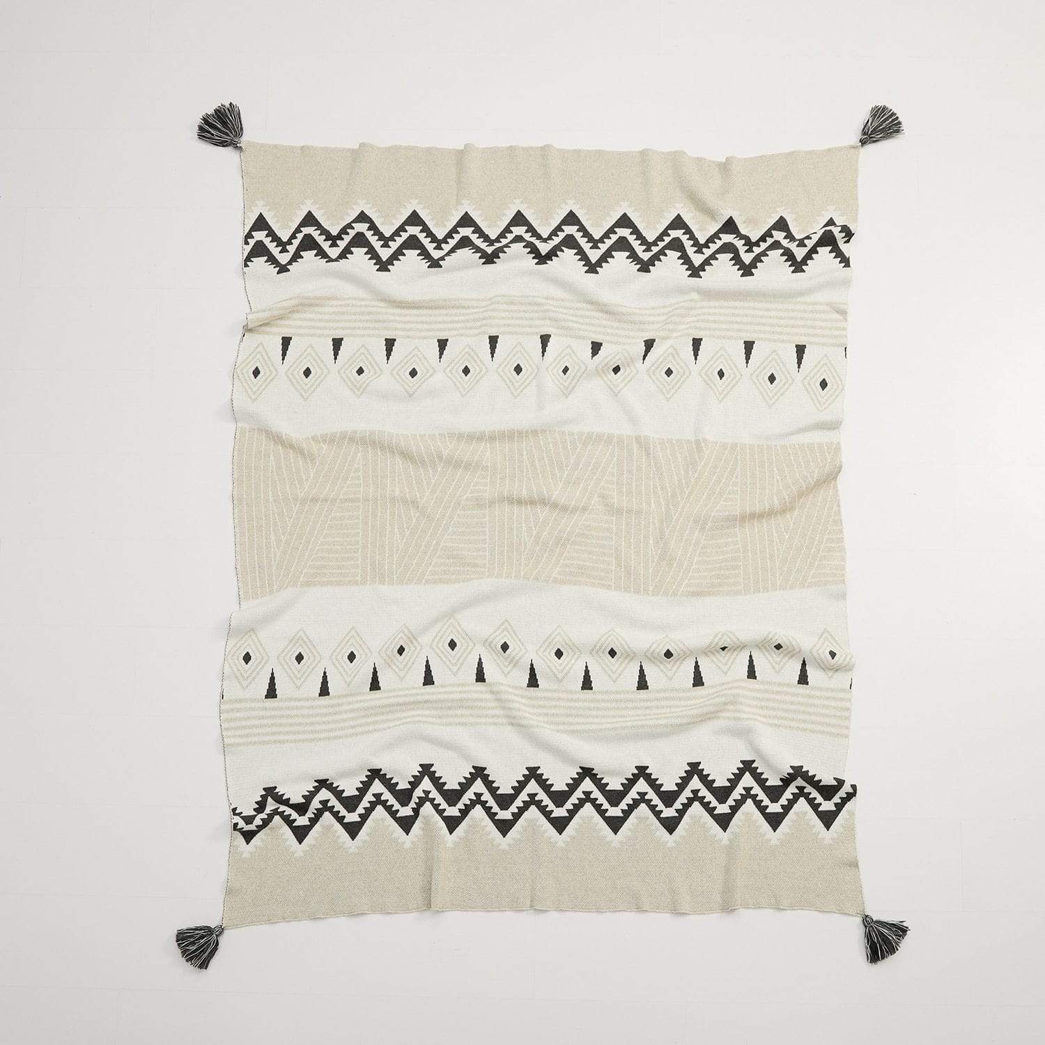 Moroccan Tassel Throw Blanket Blankets & Throws