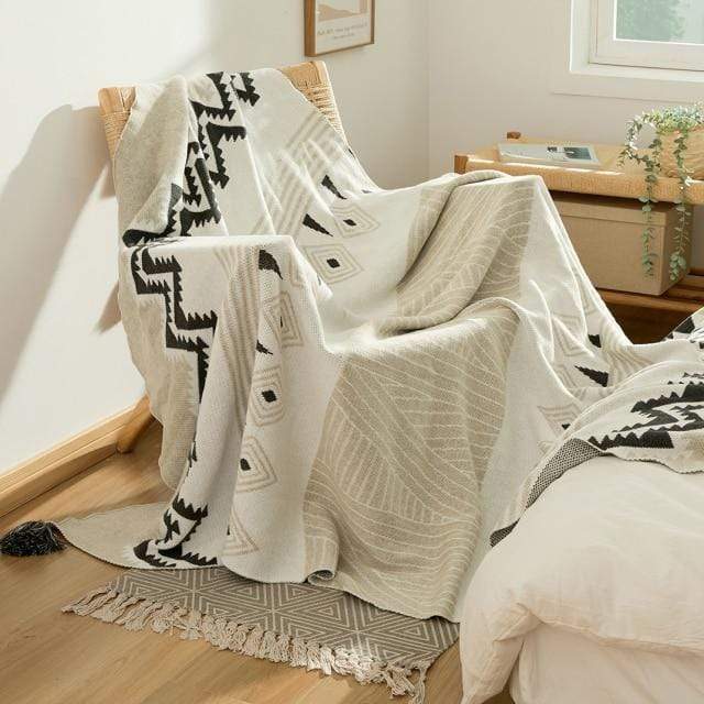 Moroccan Tassel Throw Blanket Blankets & Throws