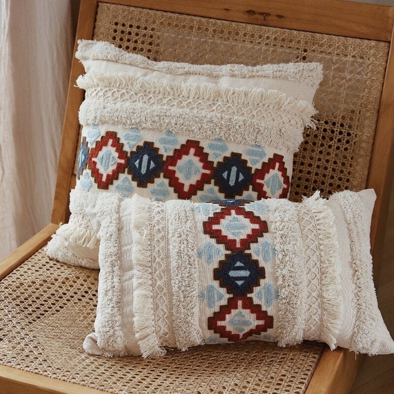 Morocco Tufting Ivory Cushion Cover