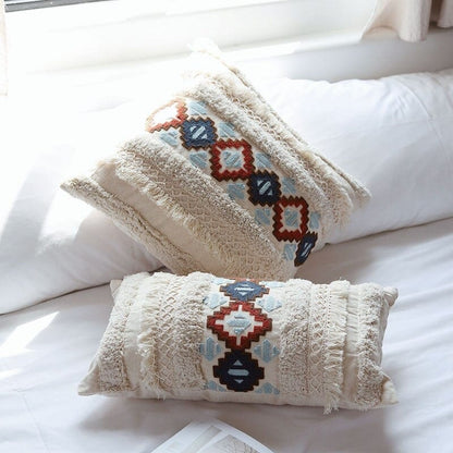 Morocco Tufting Ivory Cushion Cover