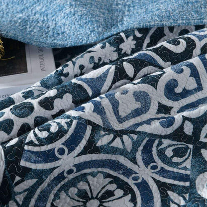 Mosaic Tiles Cotton Bedspread Quilts & Sets